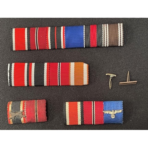 2217 - WW2 Third Reich shoulder strap insignia, cockades, medal ribbon bars, pair of Heer Medical officers ... 