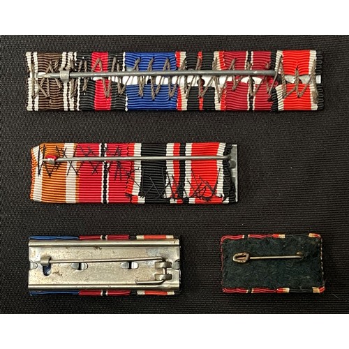 2217 - WW2 Third Reich shoulder strap insignia, cockades, medal ribbon bars, pair of Heer Medical officers ... 