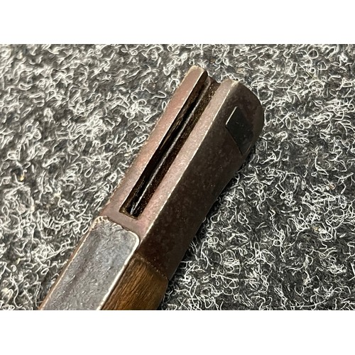 2220 - WW2 Third Reich K98 Bayonet with single edged fullered blade 245mm in length, maker marked 