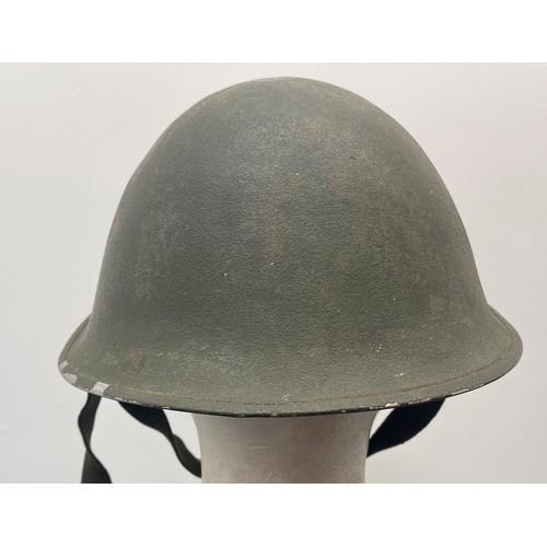 2233 - British MKIII Steel Helmet with original paint finish. Complete with liner and chinstrap. Liner make... 