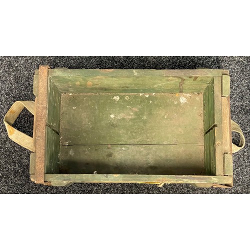 2235 - British .303 Rifle Ammo boxes x 2. The large brown example has a 1955 dated latch. Also a pair of ea... 