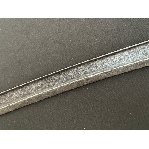 2251 - Victorian Police Hanger Sword with curved fullered blade 580mm in length. No makers markings. Press ... 