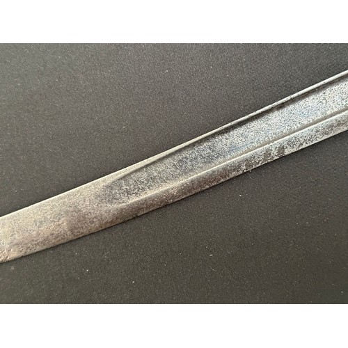 2251 - Victorian Police Hanger Sword with curved fullered blade 580mm in length. No makers markings. Press ... 