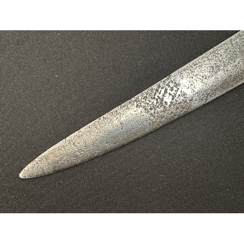 2251 - Victorian Police Hanger Sword with curved fullered blade 580mm in length. No makers markings. Press ... 