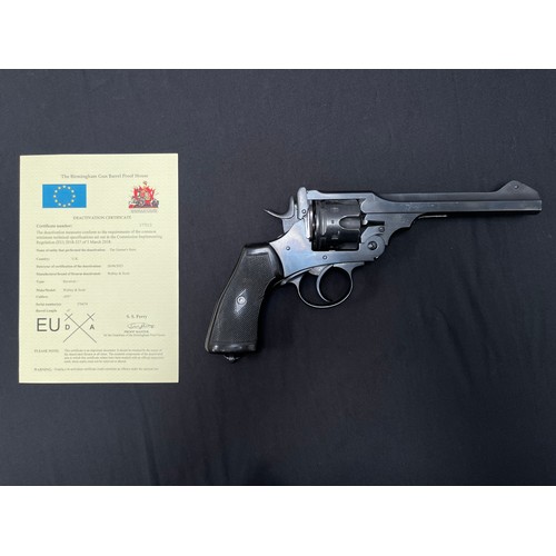 2253 - Deactivated Webley & Scott  Mk VI Service Revolver .455 serial no. 276674 with 150mm long barrel. Ov... 