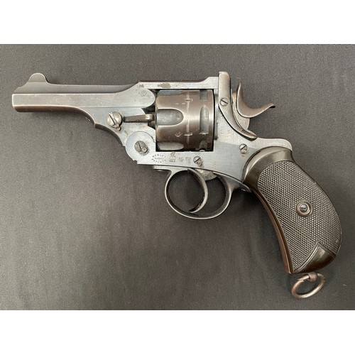 2254 - Deactivated Webley & Scott MKI Revolver .455 cal serial no 6596 with 100mm long barrel. Overall leng... 