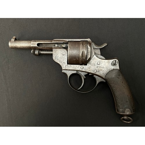 2255 - Deactivated French Service Revolver M1873 11mm cal serial no. G85455 with 110mm long barrel. Overall... 