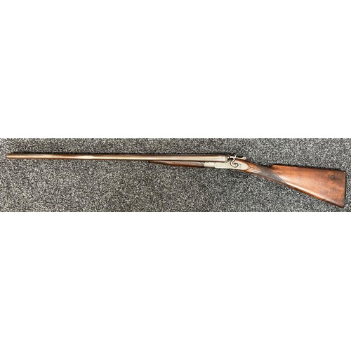 2257 - Deactivated 12 Bore Hammergun Side by Side Shotgun by J Manton, London with 755mm long Damascus barr... 