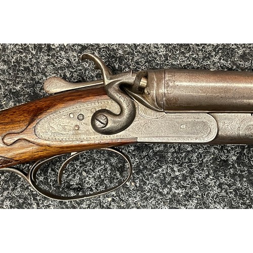 2257 - Deactivated 12 Bore Hammergun Side by Side Shotgun by J Manton, London with 755mm long Damascus barr... 