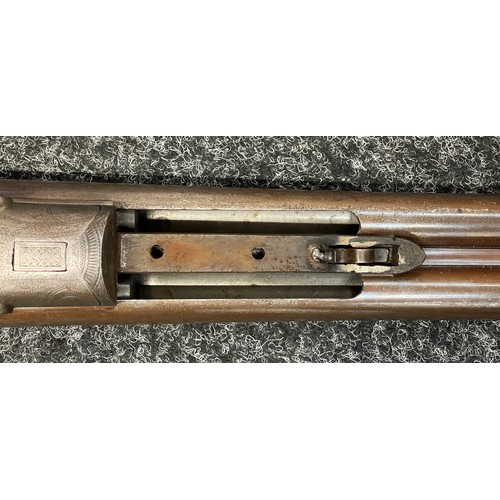 2257 - Deactivated 12 Bore Hammergun Side by Side Shotgun by J Manton, London with 755mm long Damascus barr... 