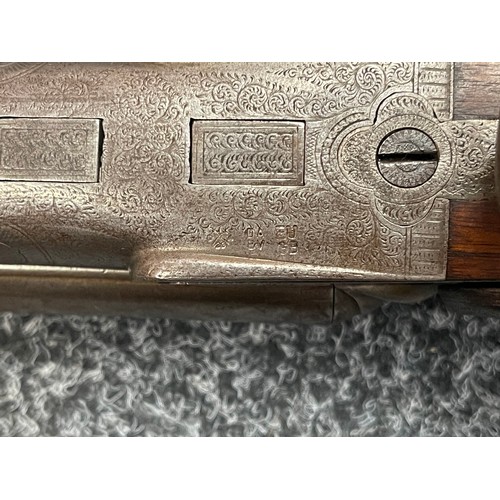 2257 - Deactivated 12 Bore Hammergun Side by Side Shotgun by J Manton, London with 755mm long Damascus barr... 