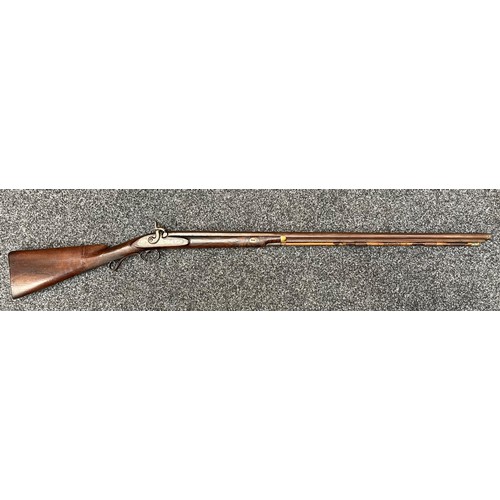 2261 - Percussion Cap Single Barrel Shotgun with 84cm long barrel. Bore approx. 15mm. Lock is maker marked ... 