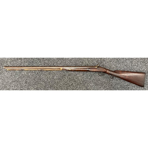 2261 - Percussion Cap Single Barrel Shotgun with 84cm long barrel. Bore approx. 15mm. Lock is maker marked ... 