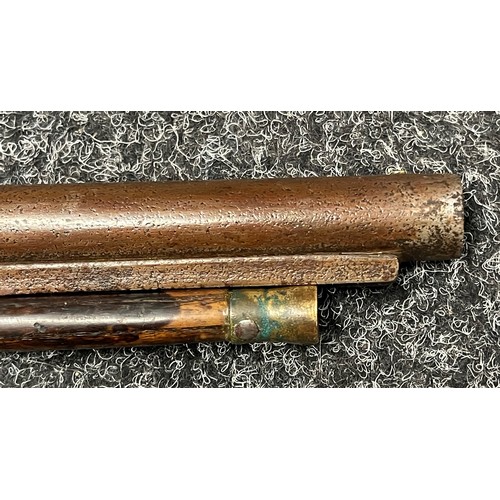 2261 - Percussion Cap Single Barrel Shotgun with 84cm long barrel. Bore approx. 15mm. Lock is maker marked ... 