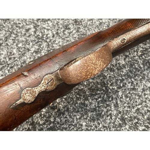 2261 - Percussion Cap Single Barrel Shotgun with 84cm long barrel. Bore approx. 15mm. Lock is maker marked ... 