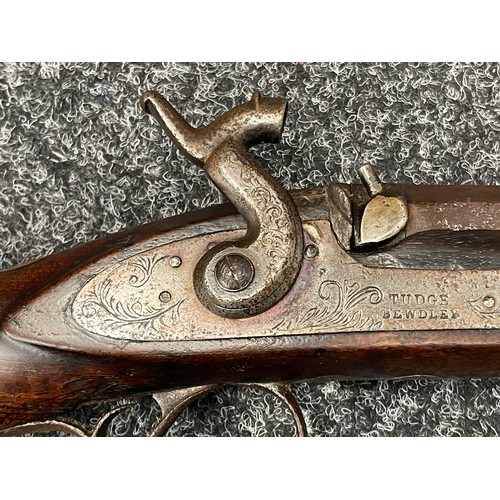 2261 - Percussion Cap Single Barrel Shotgun with 84cm long barrel. Bore approx. 15mm. Lock is maker marked ... 