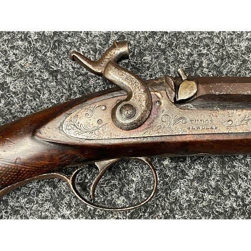 2261 - Percussion Cap Single Barrel Shotgun with 84cm long barrel. Bore approx. 15mm. Lock is maker marked ... 