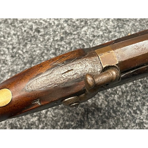 2261 - Percussion Cap Single Barrel Shotgun with 84cm long barrel. Bore approx. 15mm. Lock is maker marked ... 