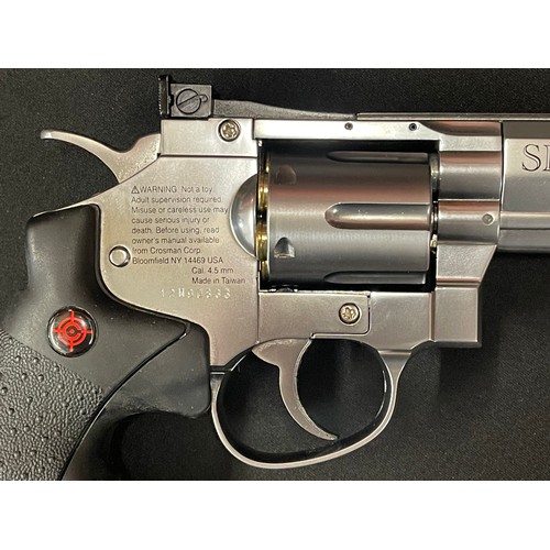 2264 - Crossman SR357 Revolver BB air pistol, .177  cal 4.5mm. Serial number 12M90833. 155mm long barrel. 6... 