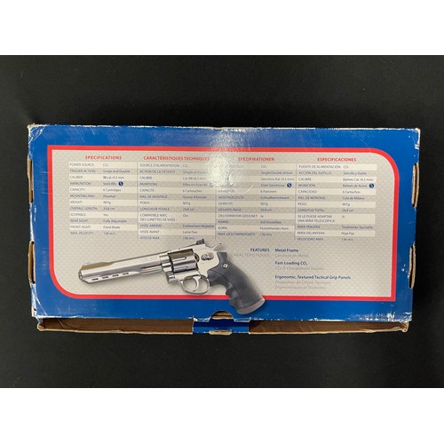 2264 - Crossman SR357 Revolver BB air pistol, .177  cal 4.5mm. Serial number 12M90833. 155mm long barrel. 6... 