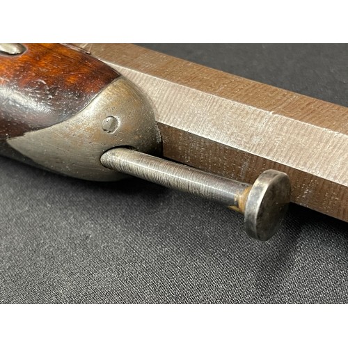 2266 - Belgian Percussion Cap Pistol with 190mm Damascus rifled barrel. Belgian Proof marked. Bore approx. ... 