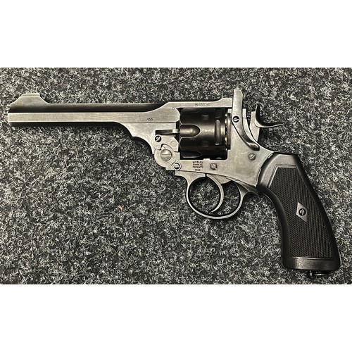 2270 - .177 cal air pistol in the form of a Webley MKVI service revolver. Serial number 18K43887. 150mm lon... 