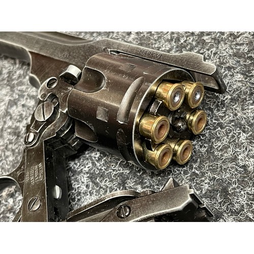 2270 - .177 cal air pistol in the form of a Webley MKVI service revolver. Serial number 18K43887. 150mm lon... 