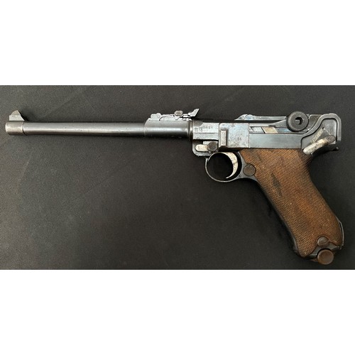 2274 - Deactivated WW1 German 9mm Artillery Luger Pistol serial number 3616. Maker marked DWM. Dated 1917. ... 