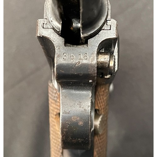 2274 - Deactivated WW1 German 9mm Artillery Luger Pistol serial number 3616. Maker marked DWM. Dated 1917. ... 