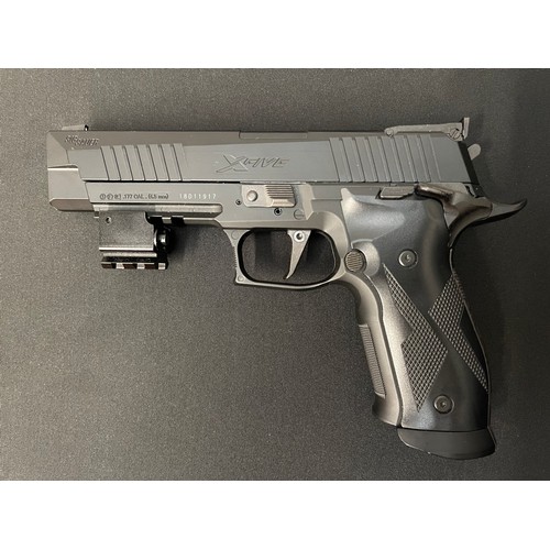 2276 - Sig Saur  X Five .177 Co2 Air Pistol serial number 18D11917. Working order. Overall length 220mm. Co... 