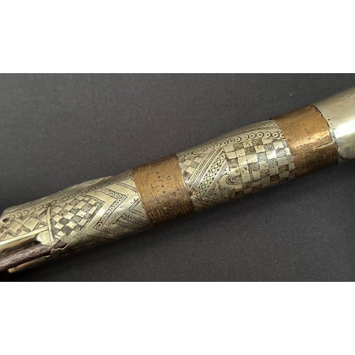 2279 - North African/Middle Eastern Jezail Percussion Cap Camel Gun with heavy octagonal barrel 820mm in le... 