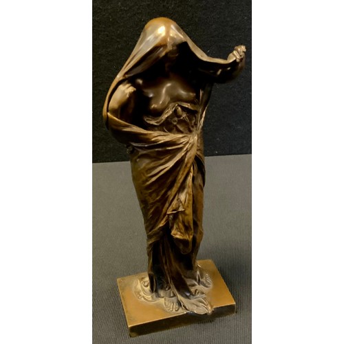 18 - Louis-Ernest Barrius (French, 1841-1905) A patinated bronze figure of 'Nature Revealing herself to S... 