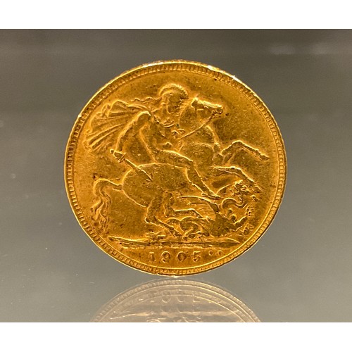 475 - An Edward VII sovereign, 1905, 8g