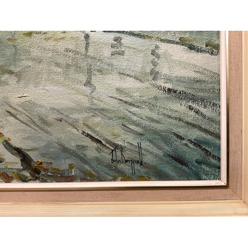49 - John Banpfield (British, bn. 1947), Impressionist school, London reflections after a shower, signed,... 