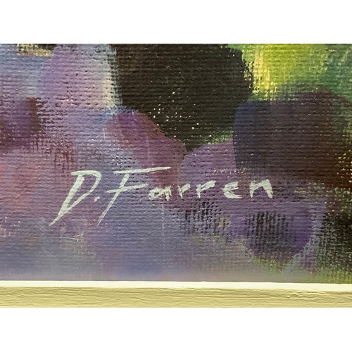 41 - David Farren (Contemporary Impressionist school), A Derbyshire Lane, signed, oil on board, 50.5cm x ... 