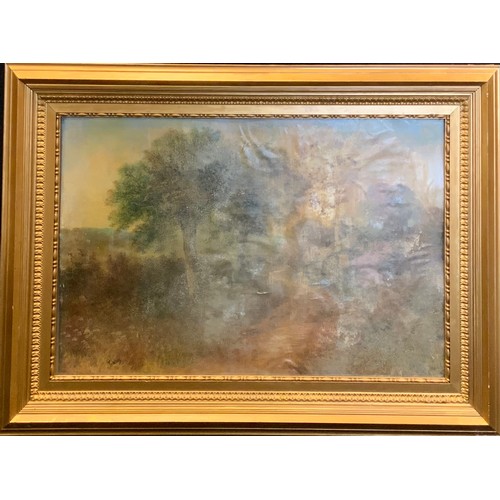 173 - T. Wood, Victorian school, a pair, woodland scenes, signed, oils on canvas, each measuring 51cm x 75... 