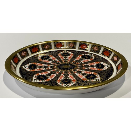 19 - A Royal Crown Derby Imari 1128 pattern miniature oval cabaret tray, 20cm wide, first quality, printe... 
