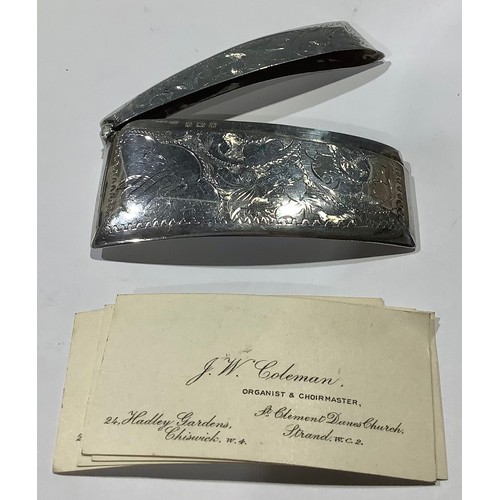 68 - A George V silver card case, Birmingham 1915, 32.5g