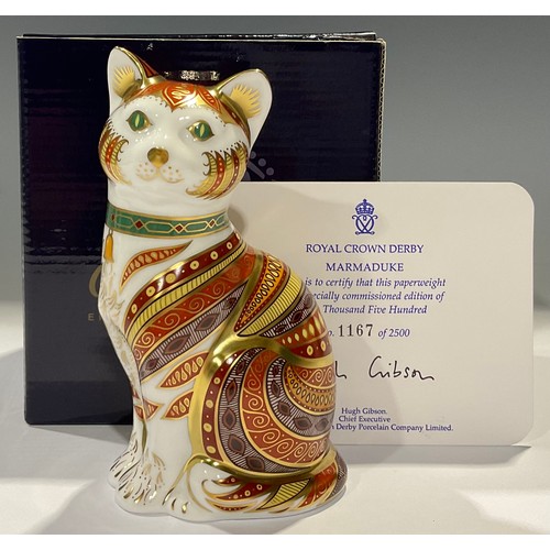 136 - A Royal Crown Derby paperweight, Marmaduke, 13cm high, specially commissioned by The Guild of China ... 