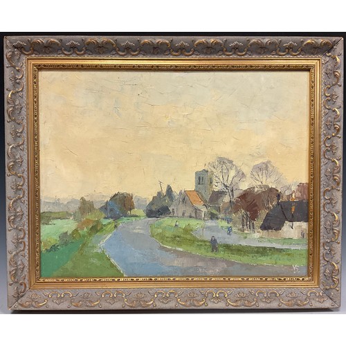 67 - Manner of Michael Barnfather
Ringwold Church, Early Morning,
oil on board, 36cm x 46cm.