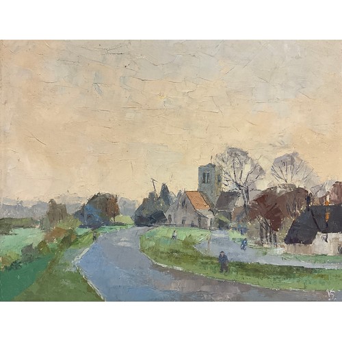 67 - Manner of Michael Barnfather
Ringwold Church, Early Morning,
oil on board, 36cm x 46cm.