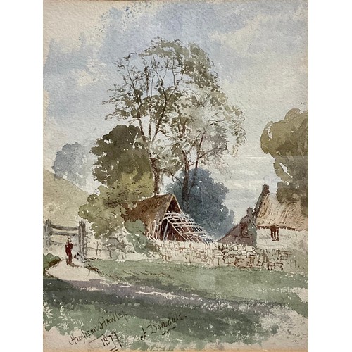 205 - Hughson Hawley (1850 - 1936)
Dovedale
signed, dated 1877, watercolour, 30cm x 23cm