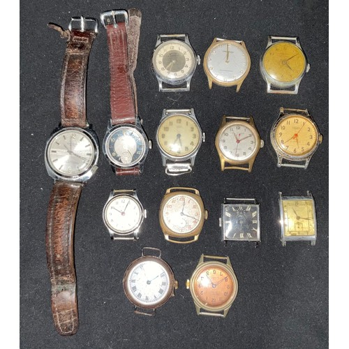 548 - A collection of fourteen vintage wristwatches