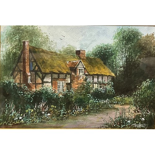 124 - J Thorley (early 20th century)
Thatched Cottage
signed, watercolour, 18cm x 27cm