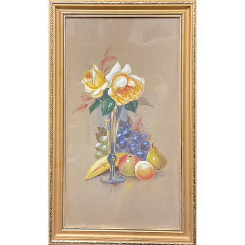 538 - WH Vernon 
Still Life
signed, dated 1922, watercolour, 48.5cm x 26.5cm