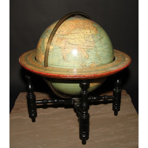 276 - A late Victorian terrestrial globe, 12 inch Globe by W. & A.K. Johnston, Geographers, engravers & pr... 