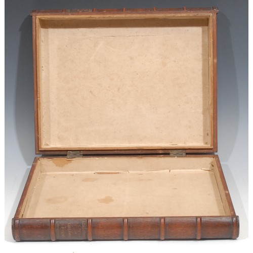 70 - A 19th century mahogany bibliophiles secret box originally to hold specimens, the interior now vacan... 