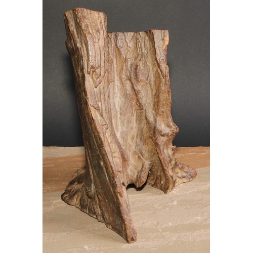 786 - Natural History - a sculptural section of bog wood, 27cm high