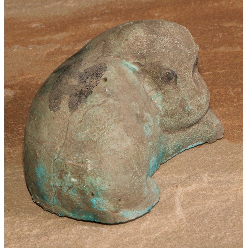 868 - Antiquities- an Egyptian turquoise faience model of a hippopotamus, 9.5cm long