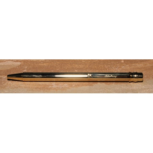 586 - Horse Racing Interest - a Must De Cartier ball point pen, engraved with the name of the celebrated r... 